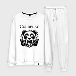 Костюм хлопковый мужской Coldplay - rock panda, цвет: белый