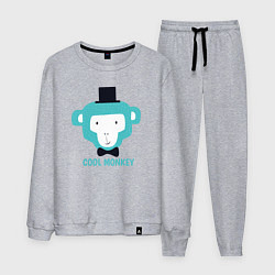 Костюм хлопковый мужской Cool monkey, цвет: меланж