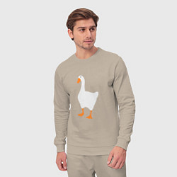 Костюм хлопковый мужской Untitled goose game honk, цвет: миндальный — фото 2