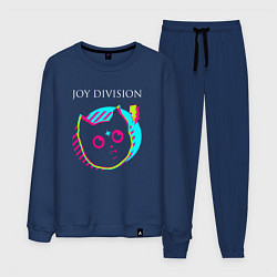 Костюм хлопковый мужской Joy Division rock star cat, цвет: тёмно-синий