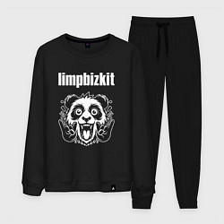 Костюм хлопковый мужской Limp Bizkit rock panda, цвет: черный