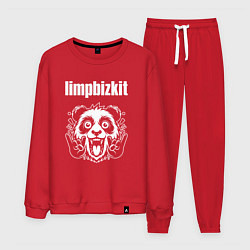 Костюм хлопковый мужской Limp Bizkit rock panda, цвет: красный