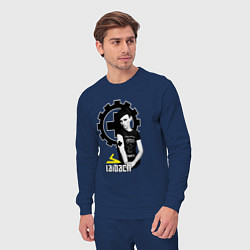 Костюм хлопковый мужской Laibach - A girl with tshirt, цвет: тёмно-синий — фото 2