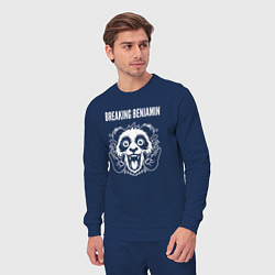 Костюм хлопковый мужской Breaking Benjamin rock panda, цвет: тёмно-синий — фото 2