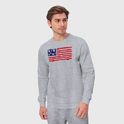 Костюм хлопковый мужской USA patriot, цвет: меланж — фото 2