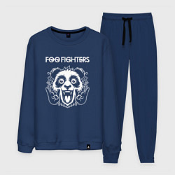 Костюм хлопковый мужской Foo Fighters rock panda, цвет: тёмно-синий