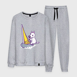 Костюм хлопковый мужской Лошадь яхтсмен, цвет: меланж