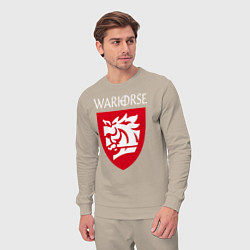 Костюм хлопковый мужской Warhorse logo, цвет: миндальный — фото 2