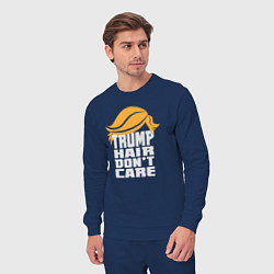 Костюм хлопковый мужской Trump hair dont care, цвет: тёмно-синий — фото 2