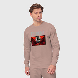 Костюм хлопковый мужской Front 242 - tour with fla, цвет: пыльно-розовый — фото 2