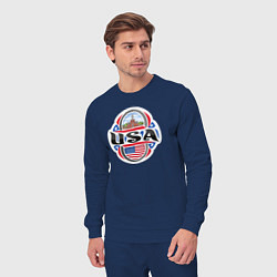 Костюм хлопковый мужской Style USA, цвет: тёмно-синий — фото 2