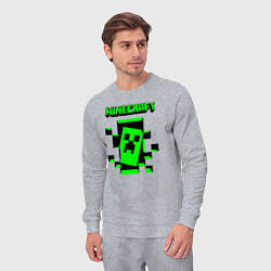 Костюм хлопковый мужской Minecraft the game of gamers, цвет: меланж — фото 2