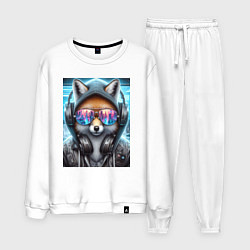 Костюм хлопковый мужской Urban fox - ai art, цвет: белый