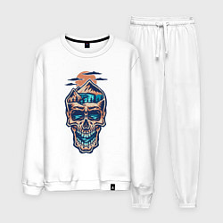 Костюм хлопковый мужской Горы в голове, цвет: белый