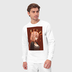 Костюм хлопковый мужской Человек-бензопила Макима Общественная безопасность, цвет: белый — фото 2