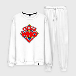 Костюм хлопковый мужской Guess who, цвет: белый