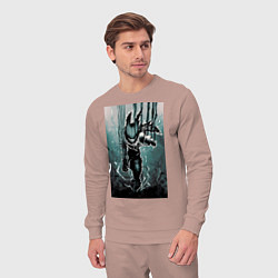 Костюм хлопковый мужской Моя геройская академия Идзуку Мидория, цвет: пыльно-розовый — фото 2