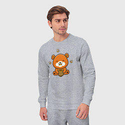 Костюм хлопковый мужской Медовый мишка, цвет: меланж — фото 2