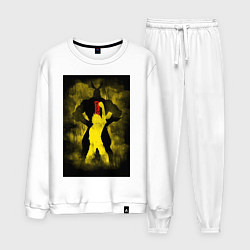 Костюм хлопковый мужской Моя геройская академия Всемогущий Номер один, цвет: белый