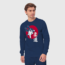 Костюм хлопковый мужской Боевое искусство дзюдо, цвет: тёмно-синий — фото 2