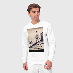 Костюм хлопковый мужской 17-years-old kid on the roof, цвет: белый — фото 2