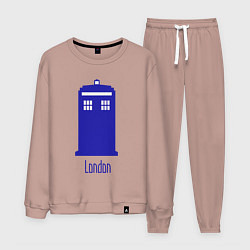 Костюм хлопковый мужской Tardis - London, цвет: пыльно-розовый