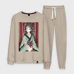 Костюм хлопковый мужской Монолог фармацевта Маомао принцесса, цвет: миндальный