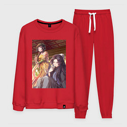 Костюм хлопковый мужской Монолог фармацевта Жэньши выпивает, цвет: красный