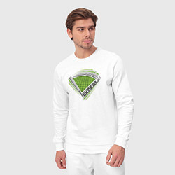 Костюм хлопковый мужской Sport baseball, цвет: белый — фото 2