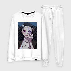 Костюм хлопковый мужской Клинок, рассекающий демонов Нэдзуко Камадо, цвет: белый