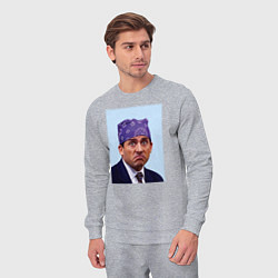 Костюм хлопковый мужской Michael Scott - Prison mike the office meme, цвет: меланж — фото 2