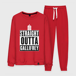 Костюм хлопковый мужской Straight outta gallifrey, цвет: красный