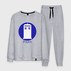 Костюм хлопковый мужской Tardis police, цвет: меланж