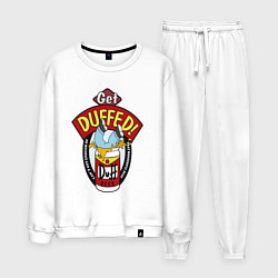 Костюм хлопковый мужской Duff beer with Homer, цвет: белый