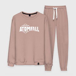 Костюм хлопковый мужской Atomfall logo, цвет: пыльно-розовый