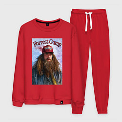 Костюм хлопковый мужской Форест Гамп - Том Хэнкс, цвет: красный