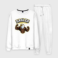 Костюм хлопковый мужской Eagles fitness, цвет: белый