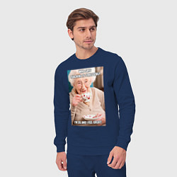 Костюм хлопковый мужской Учитель стресс, цвет: тёмно-синий — фото 2