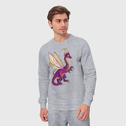 Костюм хлопковый мужской HOMM3 Faerie Dragon, цвет: меланж — фото 2