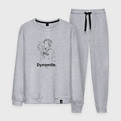 Костюм хлопковый мужской BTS Dynamite J-Hope, цвет: меланж