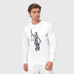 Костюм хлопковый мужской Фемида правосудие, цвет: белый — фото 2