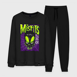 Костюм хлопковый мужской Misfits rock band, цвет: черный