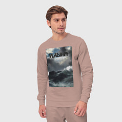 Костюм хлопковый мужской Vladimir шторм, цвет: пыльно-розовый — фото 2