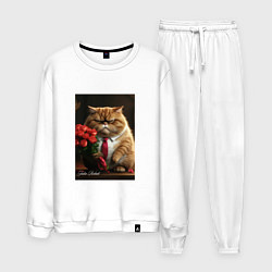 Костюм хлопковый мужской Кошак, цвет: белый