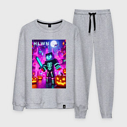 Костюм хлопковый мужской Minecraft and halloween - collaboration fantasy, цвет: меланж