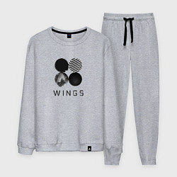 Костюм хлопковый мужской BTS Wings, цвет: меланж
