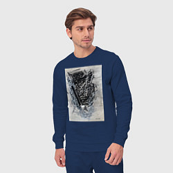 Костюм хлопковый мужской Абстрактная графика Blue, цвет: тёмно-синий — фото 2