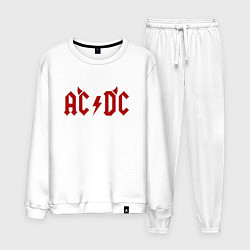 Костюм хлопковый мужской AC DC devil, цвет: белый