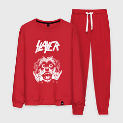 Костюм хлопковый мужской Slayer rock dog, цвет: красный