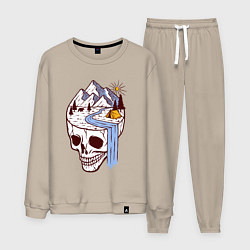 Костюм хлопковый мужской Dead camper, цвет: миндальный